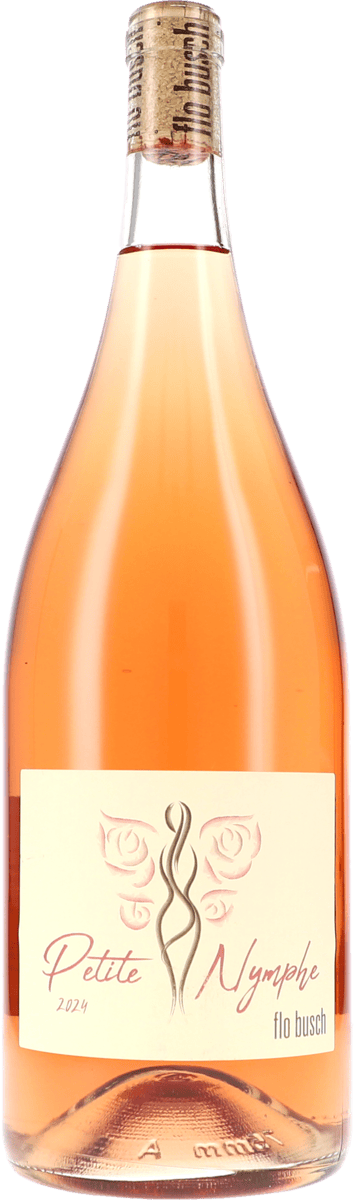 Flo Busch Petite Nymphe 2025, 750ml Flasche, Ansicht Frontetikett