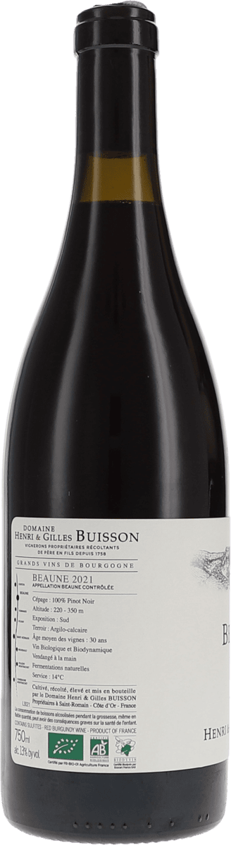 Henri & Gilles Buisson Beaune rouge 2021 750ml Foto 2