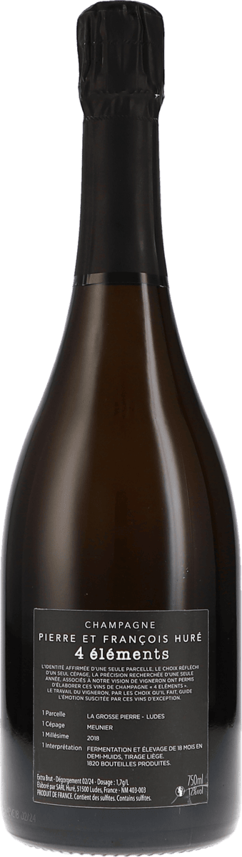 Huré Frères 4 éléments Pinot Meunier La Grosse Pierre Extra Brut 2018, 750ml Foto 2