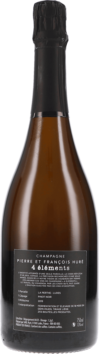 Huré Frères 4 éléments Pinot Noir La Perthe Extra Brut 2019 750ml Foto 2