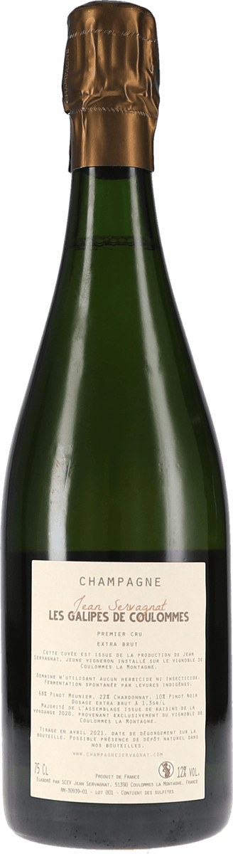 Jean Servagnat Les Galipes de Coulommes Premier Cru Extra Brut 2020 750ml Foto 2