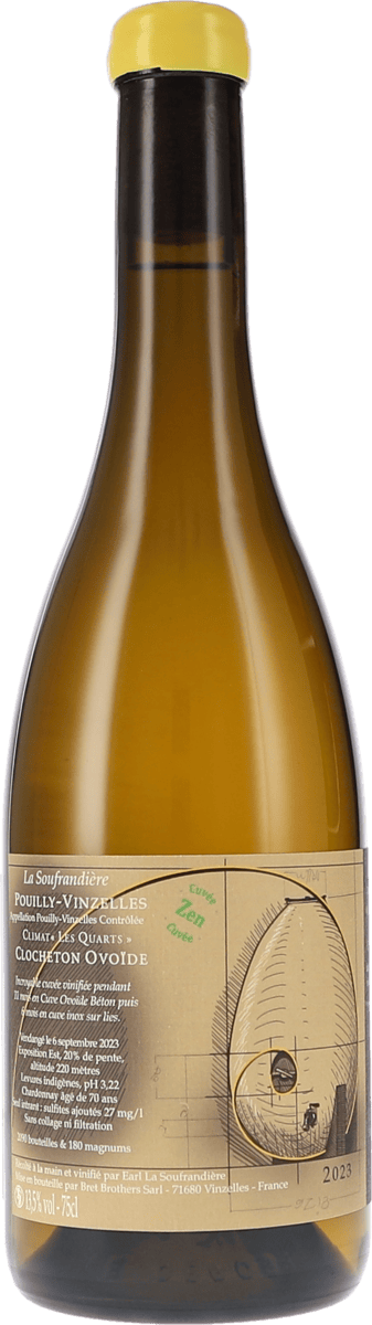 La Soufrandière | Burgund | Pouilly-Vinzelles Climat “Les Quarts” Clocheton Ovoide Zen AOC | 2023 | 750ml | bio