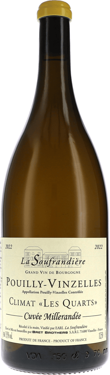 La Soufrandière | Burgund | Pouilly-Vinzelles Climat “Les Quarts” Cuvée Millerandée AOC | 2022 | 1500ml | bio