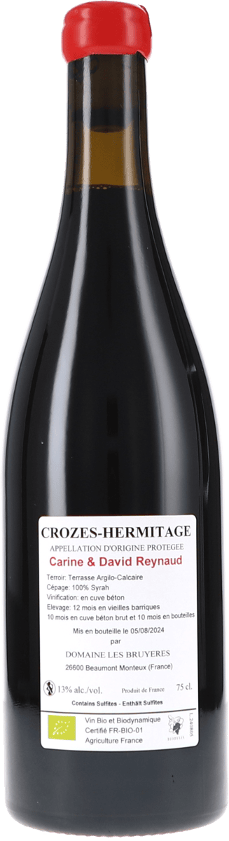 Les Bruyères Crozes Hermitage rouge Les Croix Vieilles Vignes 2022 750ml Foto 2