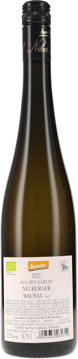 Nikolaihof Aus den Gärten Neuburger 2023 750ml Foto 2
