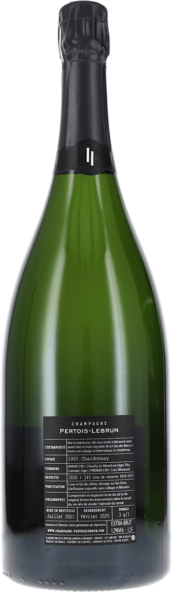 Pertois-Lebrun L'extravertie 2020+Réserve blanc de blancs Extra Brut 1500ml Foto 2