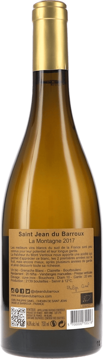 Saint Jean Du Barroux La Montagne 2017, 750ml Foto 2