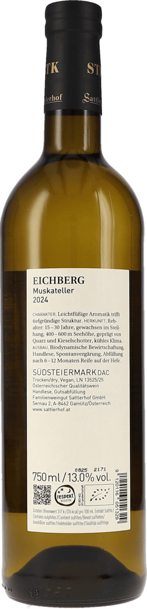 Sattlerhof Eichberg Muskateller 2024, 750ml Foto 2