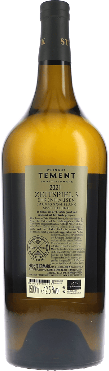 Tement Ehrenhausen Sauvignon blanc Zeitspiel 3 2021 1500ml Foto 2