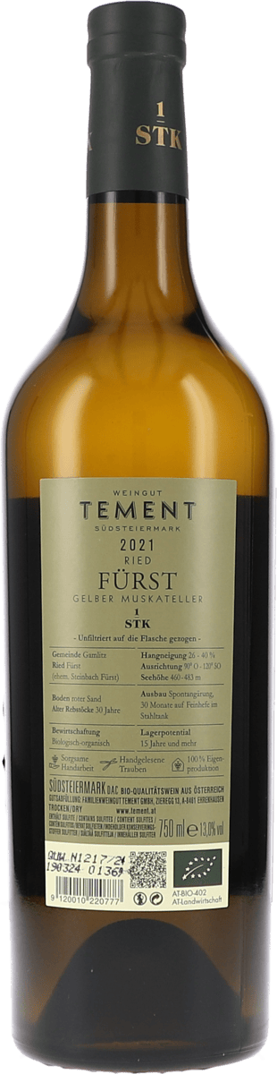 Tement Gelber Muskateller Ried Fürst 1.STK Lage 2021 750ml Foto 2
