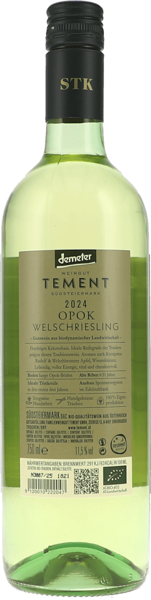 Tement Welschriesling Opok Südsteiermark 2024, 750ml Foto 2