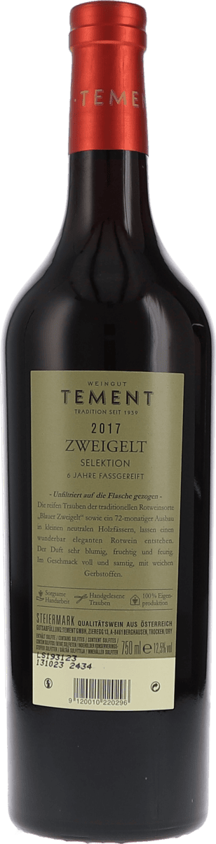 Tement Zweigelt Selektion 2017 750ml Foto 2