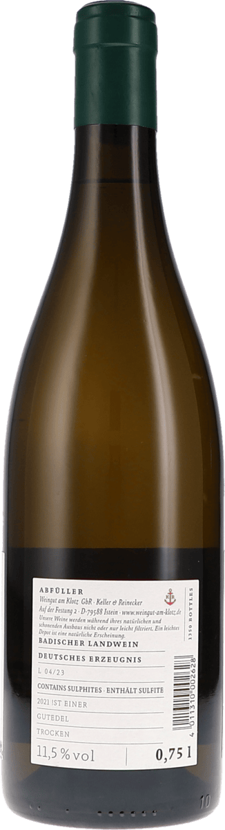 Weingut am Klotz !st einer Gutedel 2021 750ml Foto 2