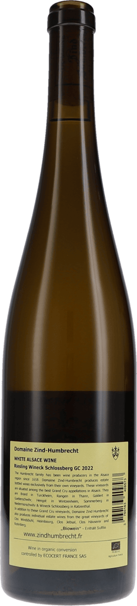Zind-Humbrecht Riesling Wineck-Schlossberg Grand Cru 2022 750ml Foto 2
