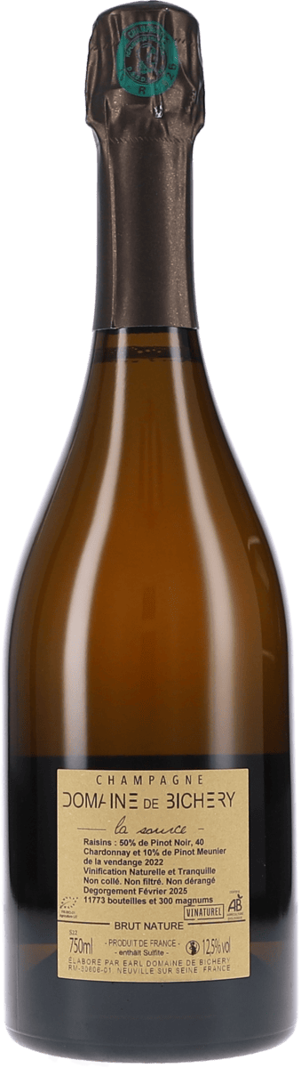 de Bichery La Source Brut Nature 2022, 750ml Foto 2