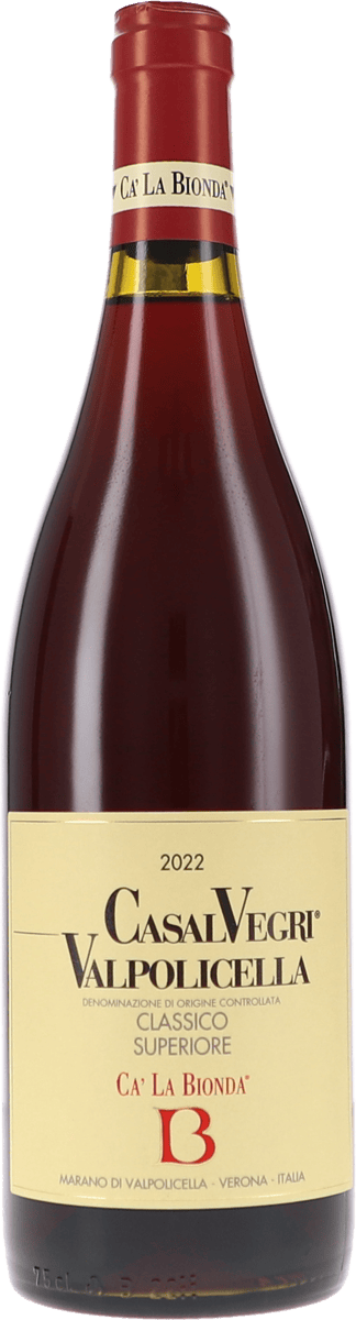Ca’ La Bionda | Veneto | Valpolicella Classico Superiore DOC Casal Vegri  | 2022 | 750ml | bio