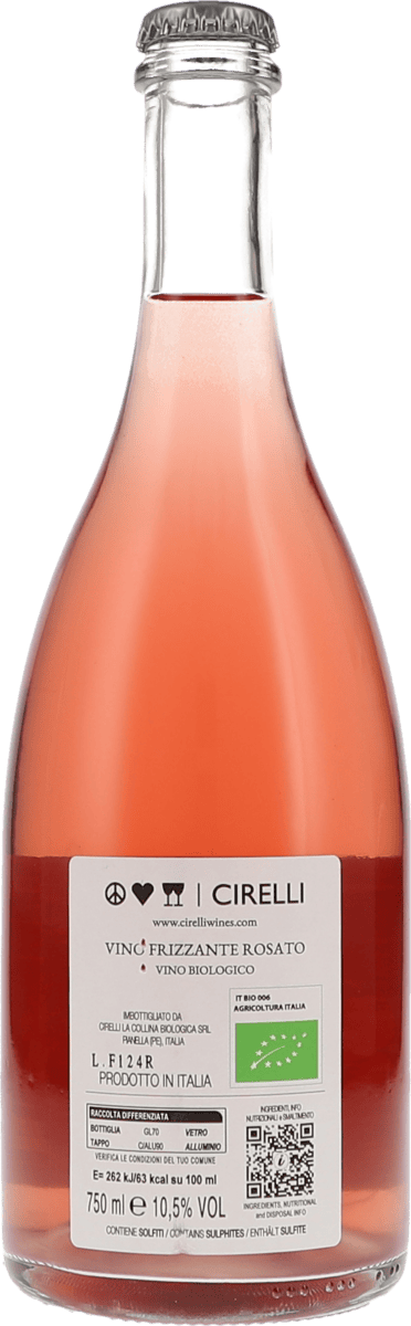Cirelli Vino Frizzante Rosato NV, 750ml Flasche, Foto 2