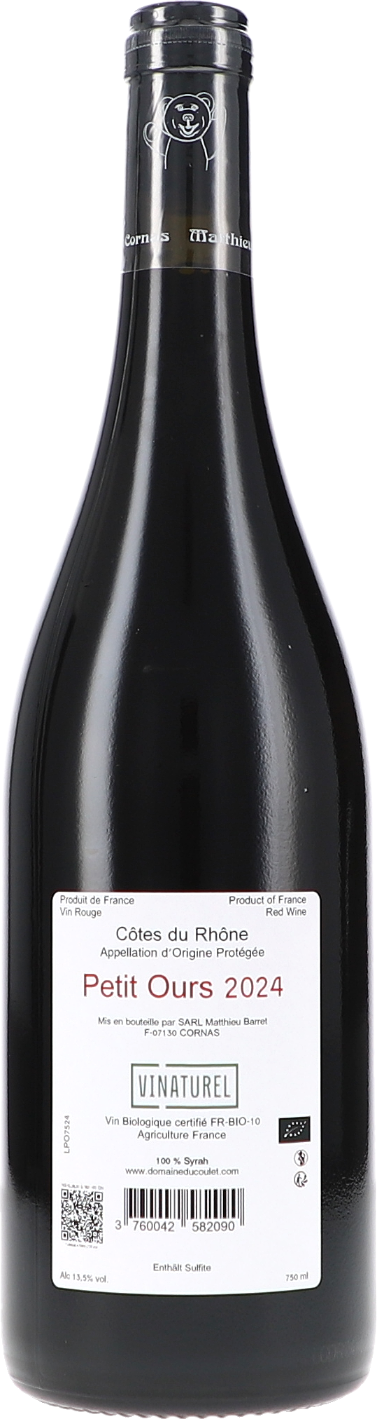 Du Coulet | Rhone (Nord) | Côtes Du Rhône "Petit Ours" rouge AOP | 2024 | 750ml | bio – Bild 2