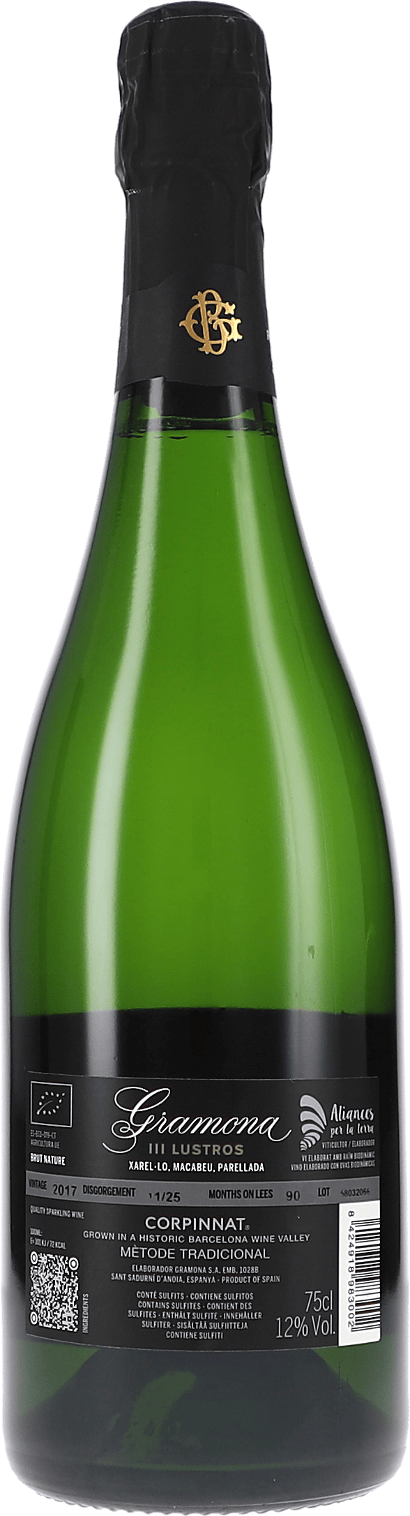 Gramona III Lustros Font de Jui Brut Nature 2017, 750ml Flasche, Foto 2