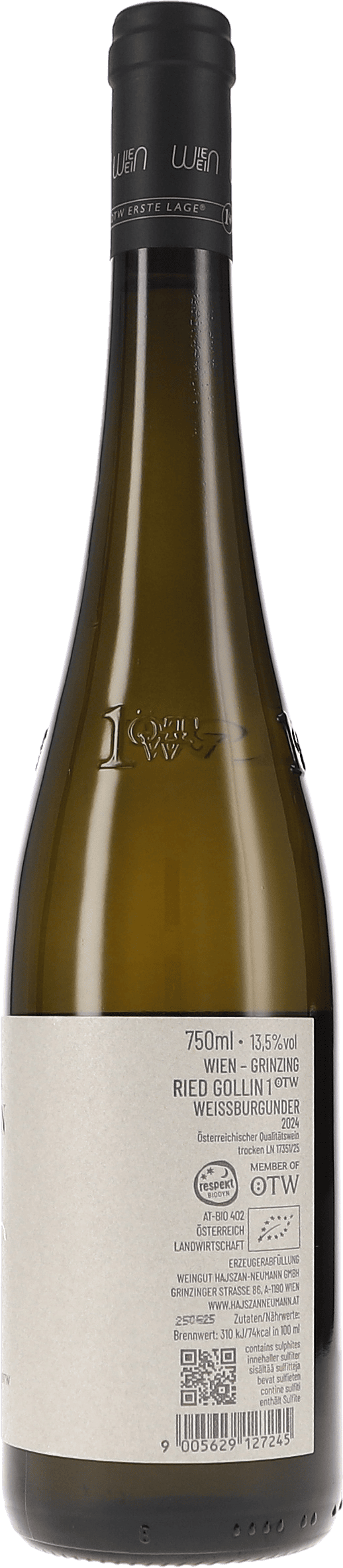 Hajszan Neumann Weissburgunder Ried Gollin Nussberg 2024, 750ml Flasche, Foto 2
