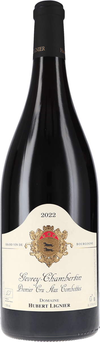 Hubert Lignier Gevrey-Chambertin 1er Cru Aux Combottes 2022, 1500ml Flasche, Ansicht Frontetikett