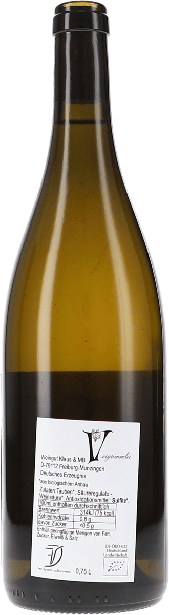 Klaus Vorgrimmler Weißburgunder 2024, 750ml Flasche, Foto 2