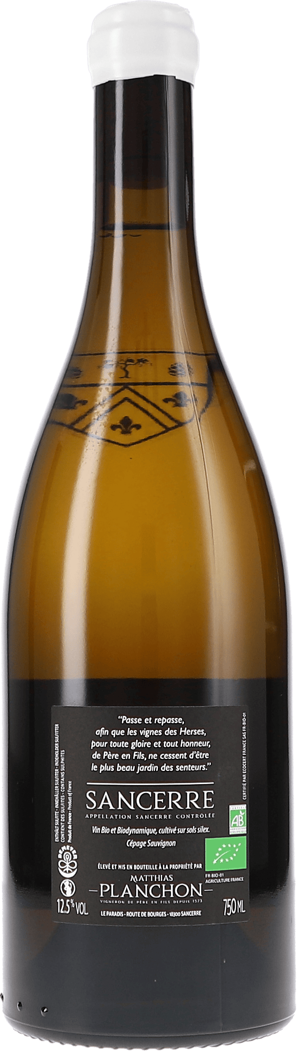 Matthias Planchon Sancerre blanc Les Herses 2022, 750ml bottle, photo 2