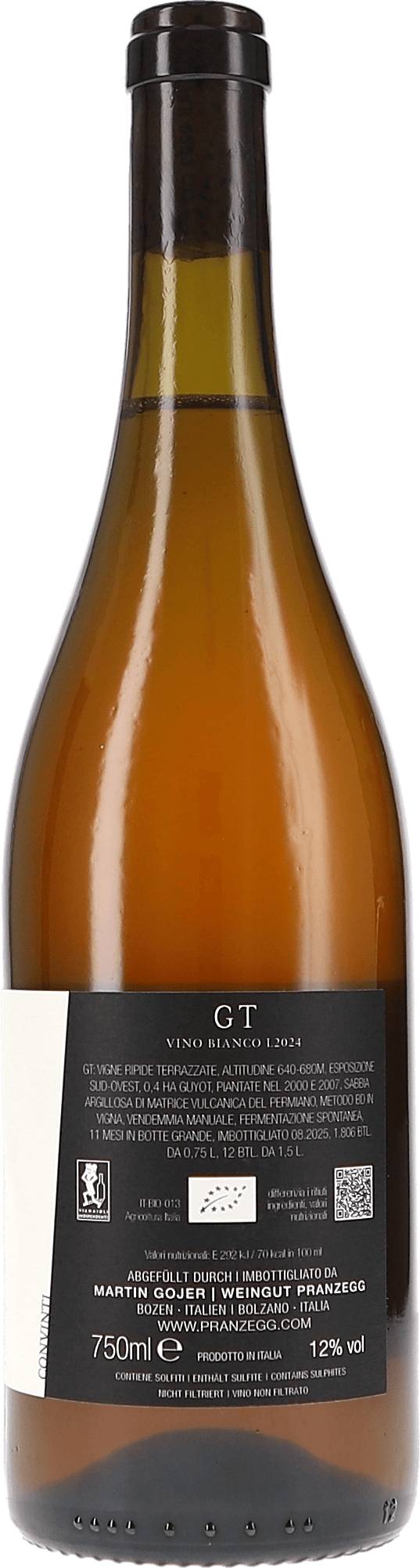 Pranzegg GT Vino Bianco 2024, 750ml Flasche, Foto 2