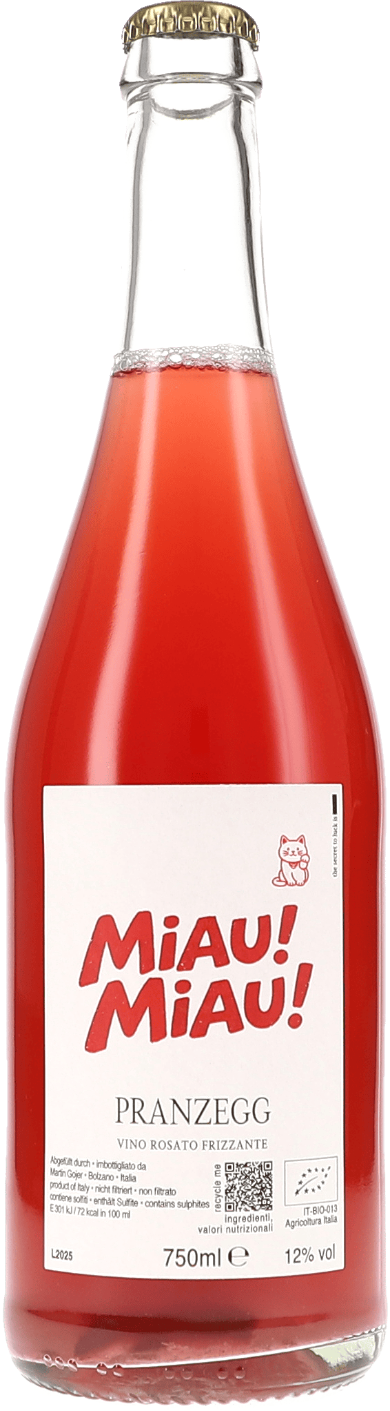 Pranzegg | Südtirol | MIAU! Vino Rosato Frizzante | 2025 | 750ml