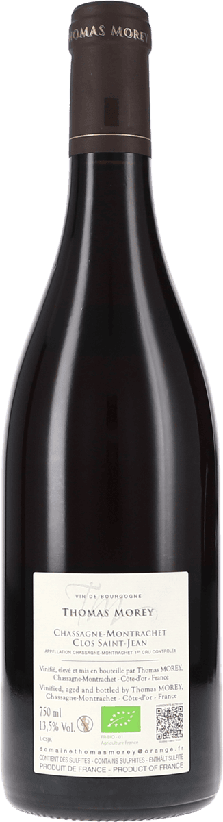 Thomas Morey Chassagne-Montrachet 1er Cru rouge Clos Saint-Jean 2024, 750ml bottle, photo 2