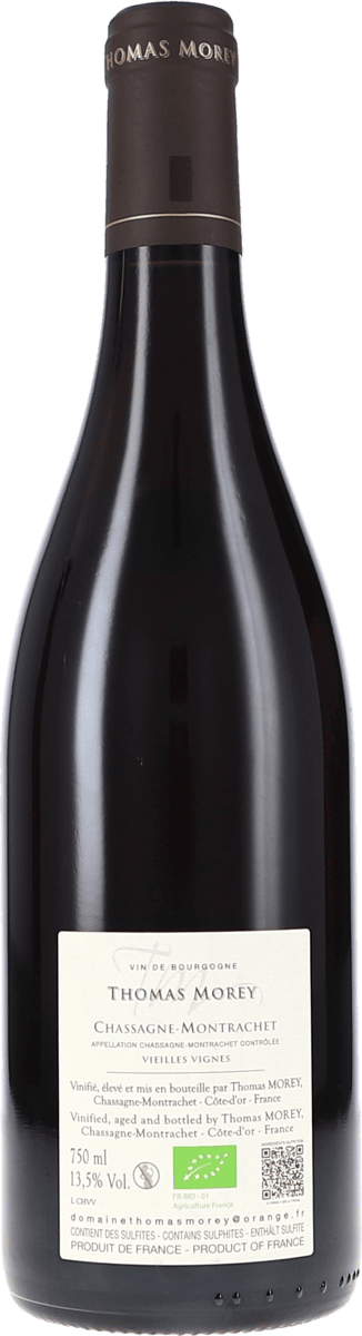 Thomas Morey Chassagne-Montrachet Vielles Vignes rouge 2024, 750ml Flasche, Foto 2
