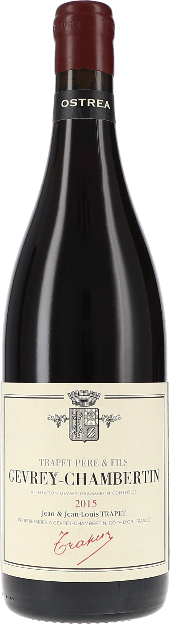 Trapet Père & Fils Gevrey-Chambertin Cuvée Ostrea 2015, 750ml bottle, front label view