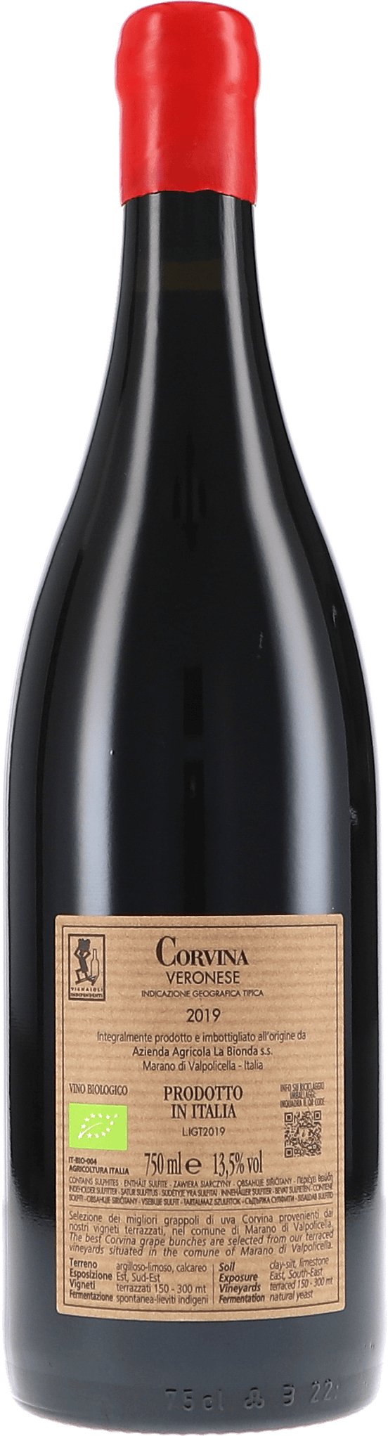 CaLa Bionda Corvina 2019, 750ml bottle, photo 2