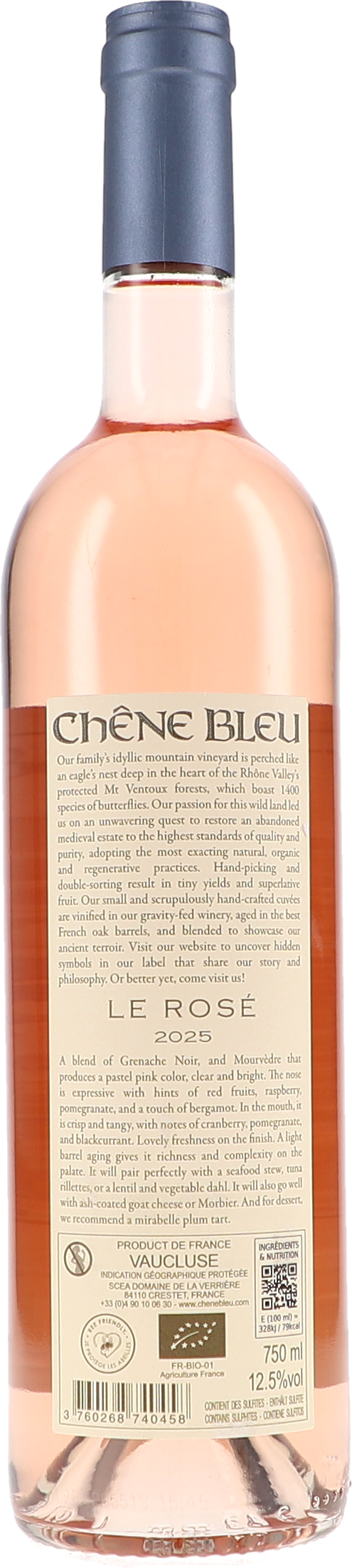 Chêne Bleu Le Rosé 2024, 750ml bottle, photo 2