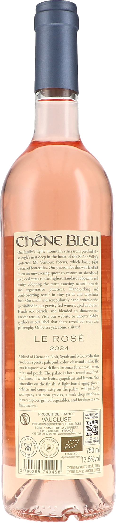 Chêne Bleu Le Rosé 2024, 750ml bottle, photo 3