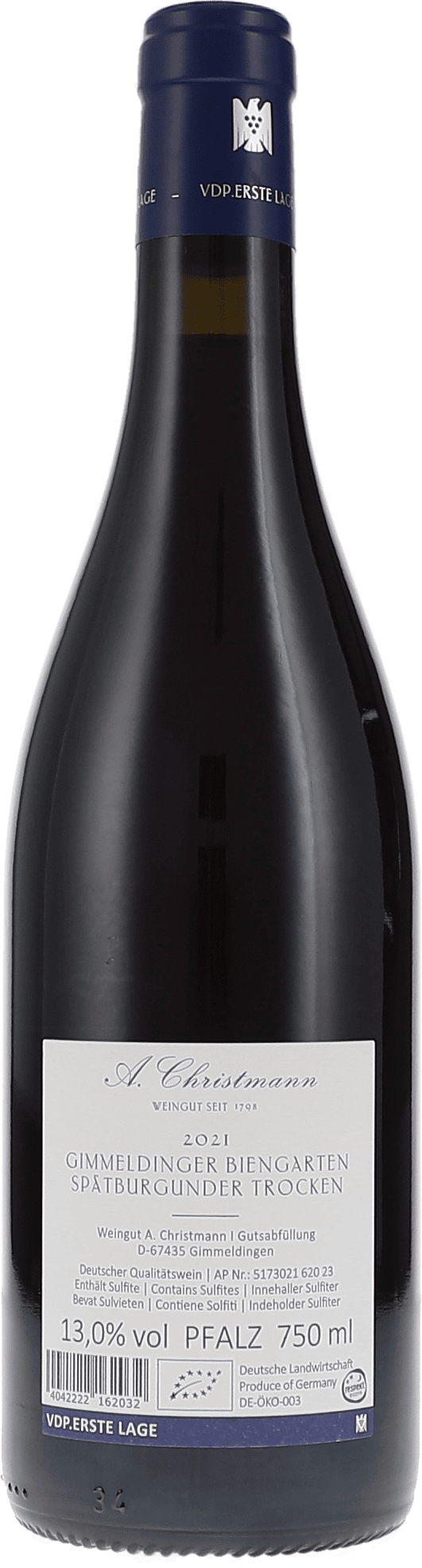 Christmann Gimmeldinger Biengarten Spätburgunder 2021, 750ml bottle, photo 2