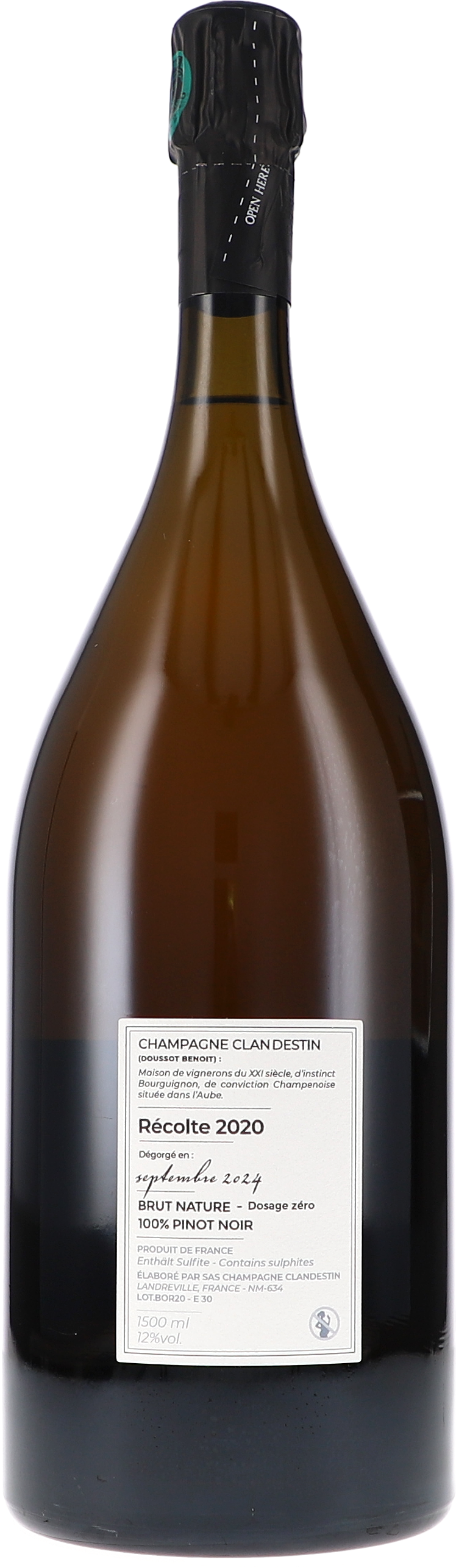 Clandestin | Champagne | BORÉAL, Brut Nature | 2020 | 1500ml – Bild 2
