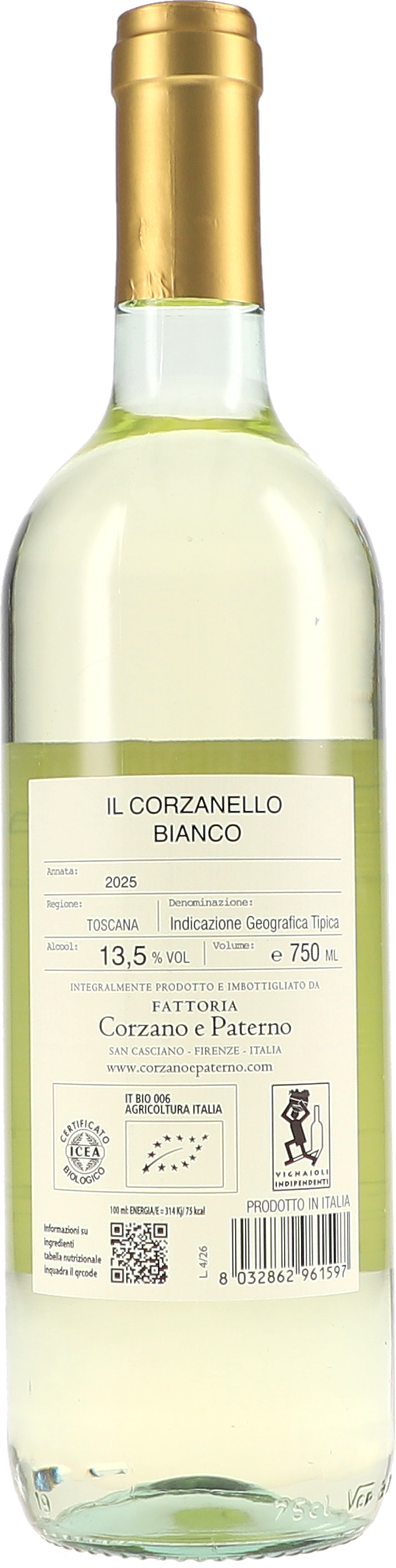 Corzano e Paterno Il Corzanello Bianco 2025, 750ml bottle, photo 2
