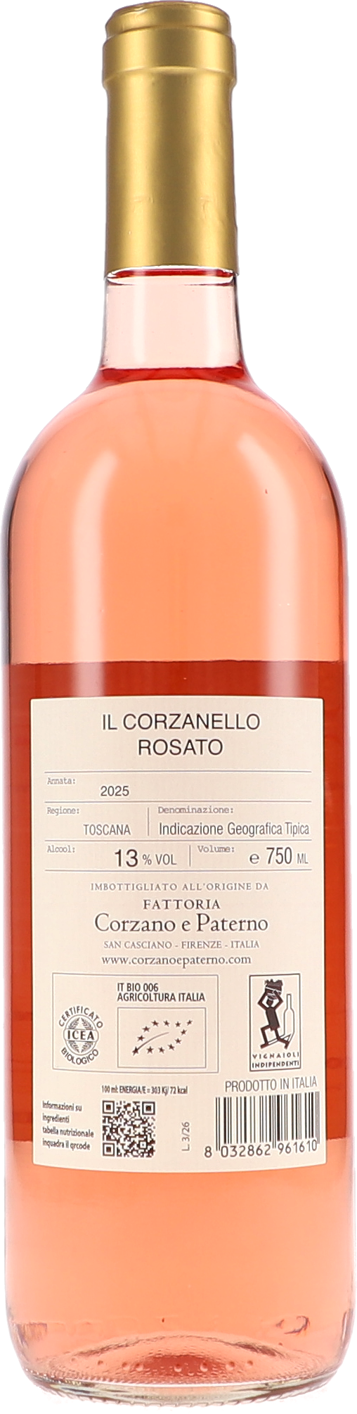 Corzano e Paterno Il Corzanello Rosato 2025, 750ml bottle, photo 2