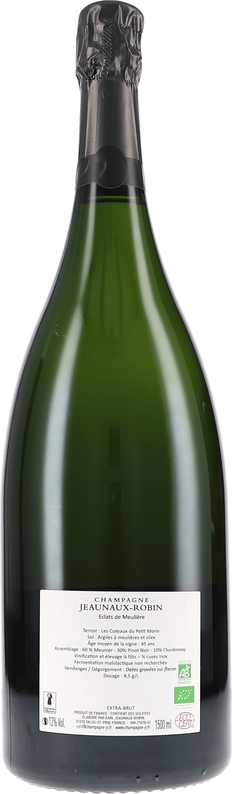 Jeaunaux-Éclats de Meulière Extra Brut V22-21 NV, 1500ml bottle, photo 2