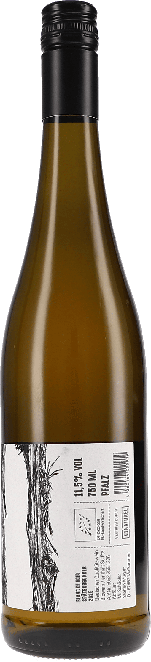 M Schädler Steffen Mugler blanc de Noir 2025, 750ml bottle, photo 2