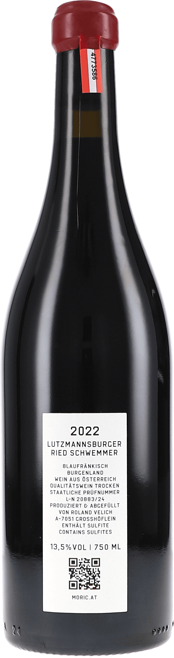 Moric Lutzmannsburg Ried Schwemmer 2022, 750ml bottle, photo 2