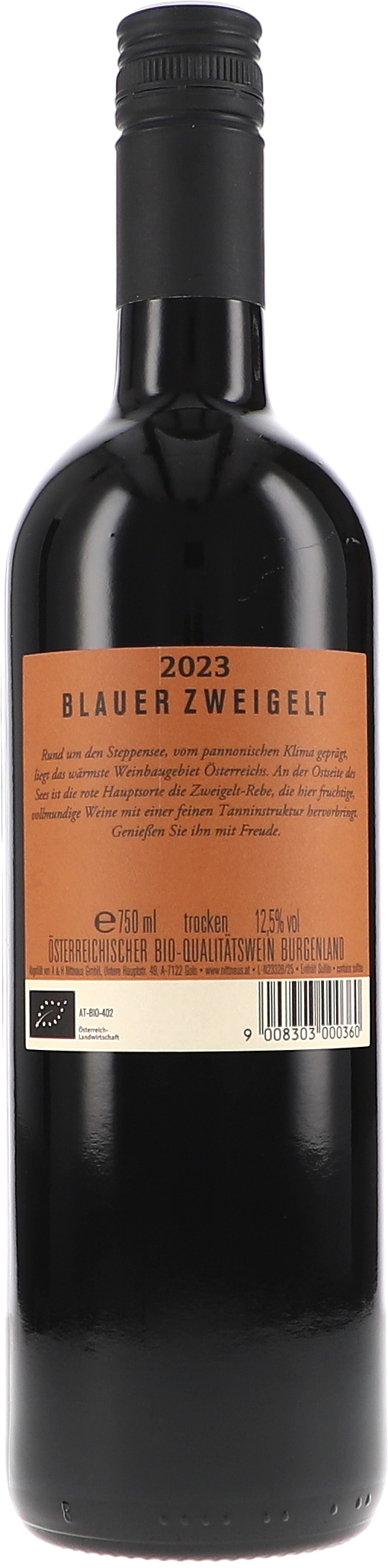 Nittnaus Anita & Hans Blauer Zweigelt 2023, 750ml bottle, photo 2