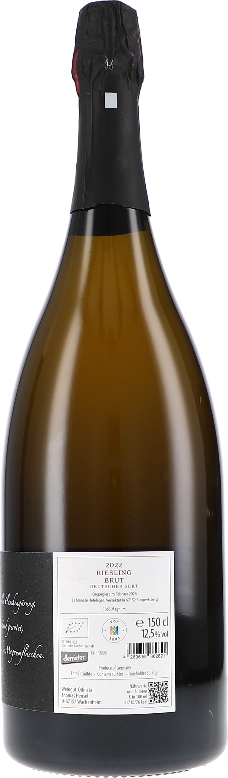 Odinstal Riesling Sekt Brut MMXXII 2022, 1500ml Flasche, Foto 2
