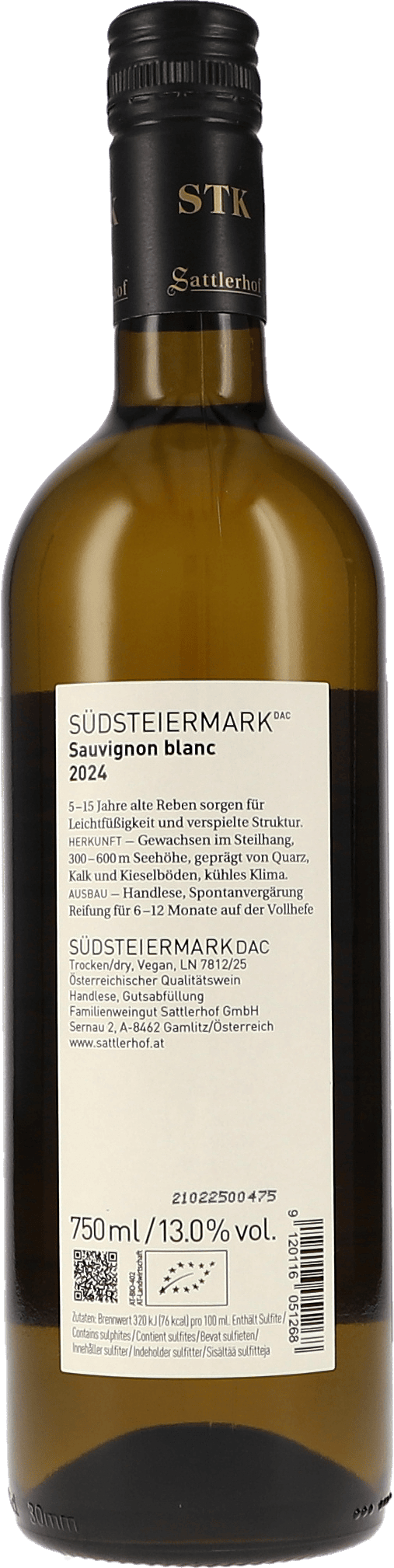 Sattlerhof Sauvignon blanc 2024, 750ml Flasche, Foto 2