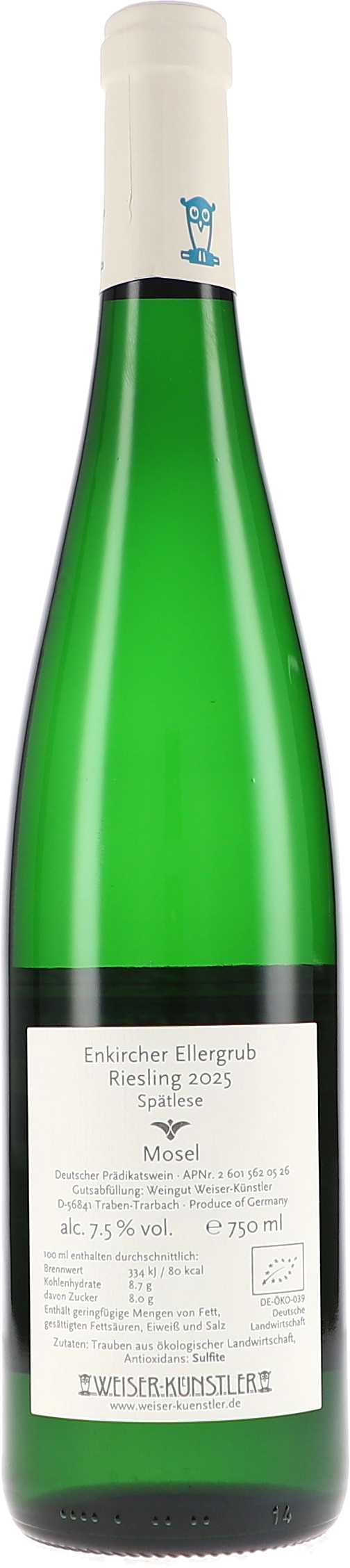 Weiser-Künstler Enkircher Ellergrub Riesling Spätlese 2025, 750ml bottle, photo 2